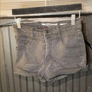 Wallflower Women's Dark Gray Jean Shorts